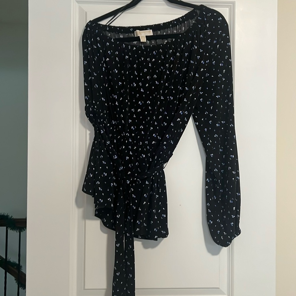 MICHAEL Michael Kors Black Floral Blouse